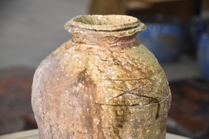 Shigaraki Wood Fired Tsubo Vase Width:220mm - Image 3