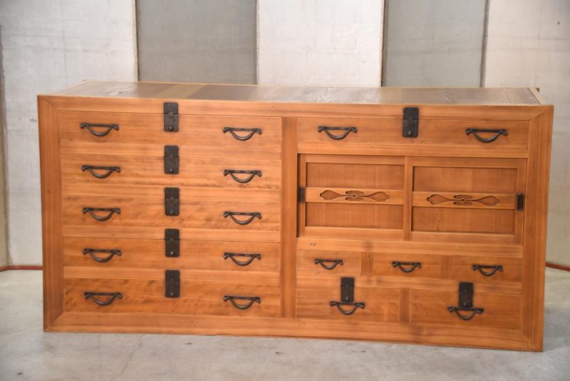 Antique Multi Drawer Japanese Sideboard Width:1875mm - Image 3