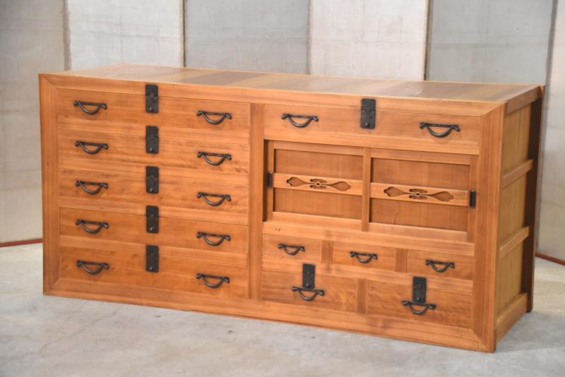 Antique Multi Drawer Japanese Sideboard Width:1875mm - Image 2