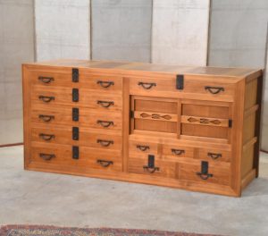 Antique Multi Drawer Japanese Sideboard Width:1875mm