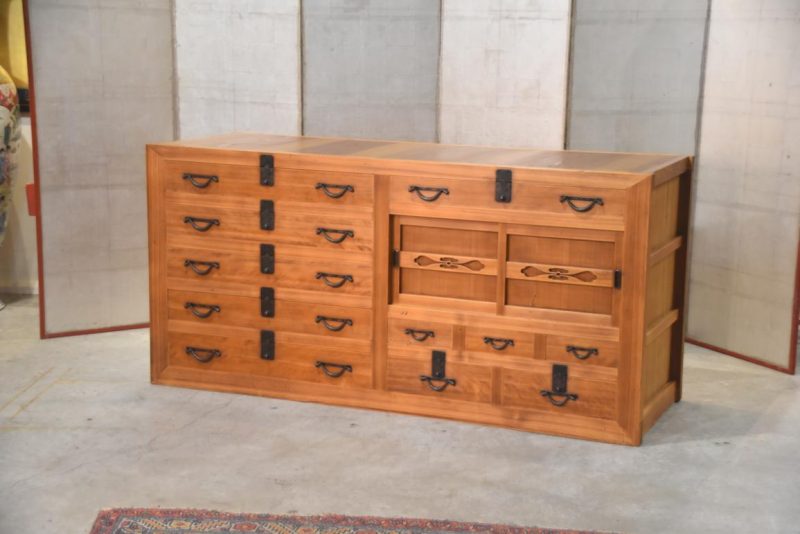 Antique Multi Drawer Japanese Sideboard Width:1875mm