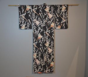 Japanese Kimono in an overall pattern with Cherry Blossoms