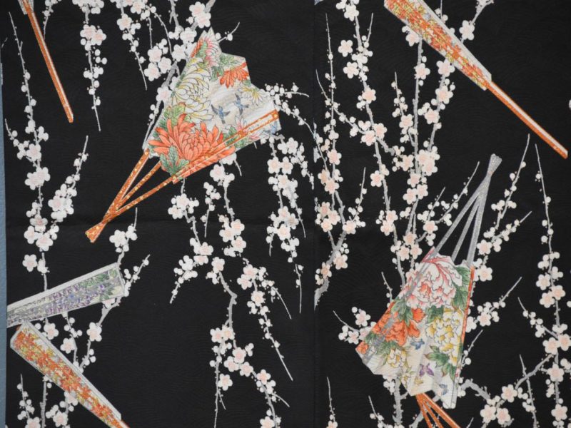 Japanese Kimono in an overall pattern with Cherry Blossoms - Image 2