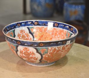 Japanese Coloured Imari Porcelain Bowl Width:300mm