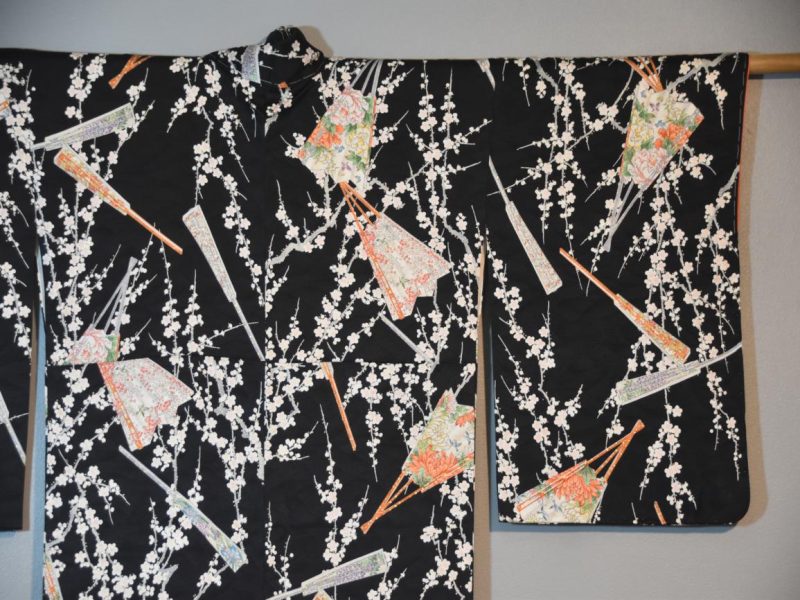 Japanese Kimono in an overall pattern with Cherry Blossoms - Image 6
