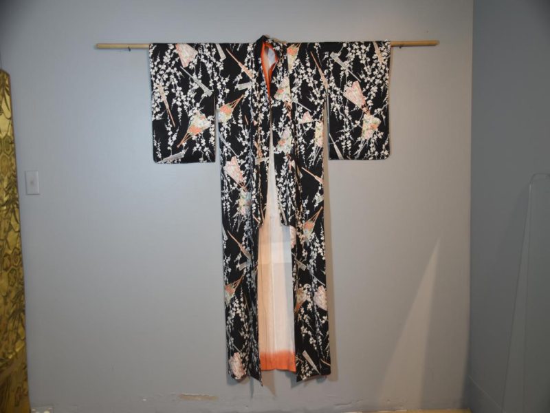 Japanese Kimono in an overall pattern with Cherry Blossoms - Image 4