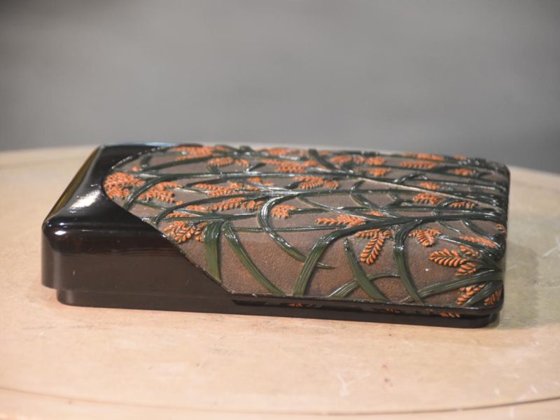 Japanese Lacquer Suzuri Bako Writing Box Width:250mm - Image 9