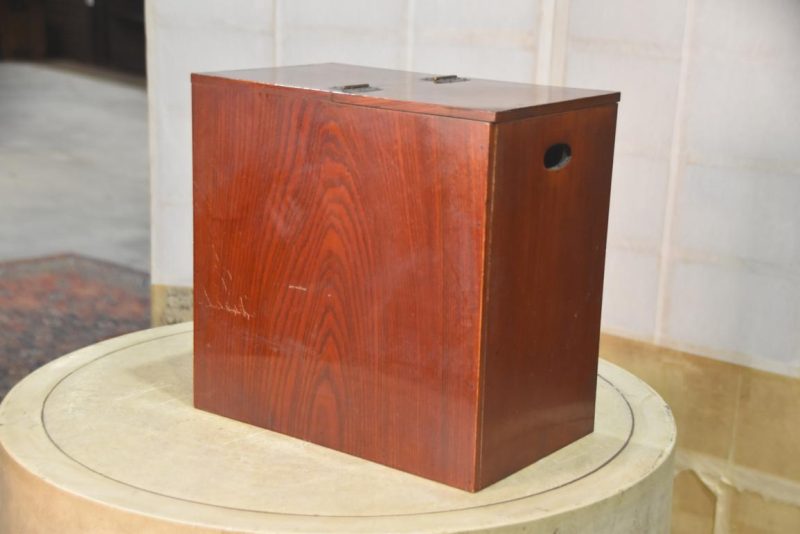 Japanese Burled Elm Sewing Box Width:305mm - Image 6