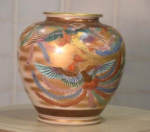 Kutani Pottery Vase Width:330mm