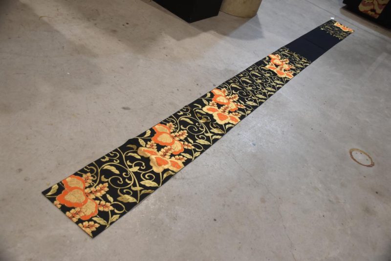 Vintage Red and Black Obi Table Runner  Length:4000mm - Image 7