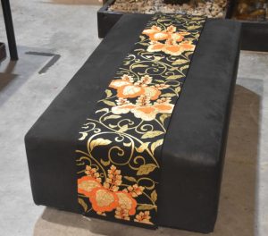 Vintage Red and Black Obi Table Runner  Length:4000mm