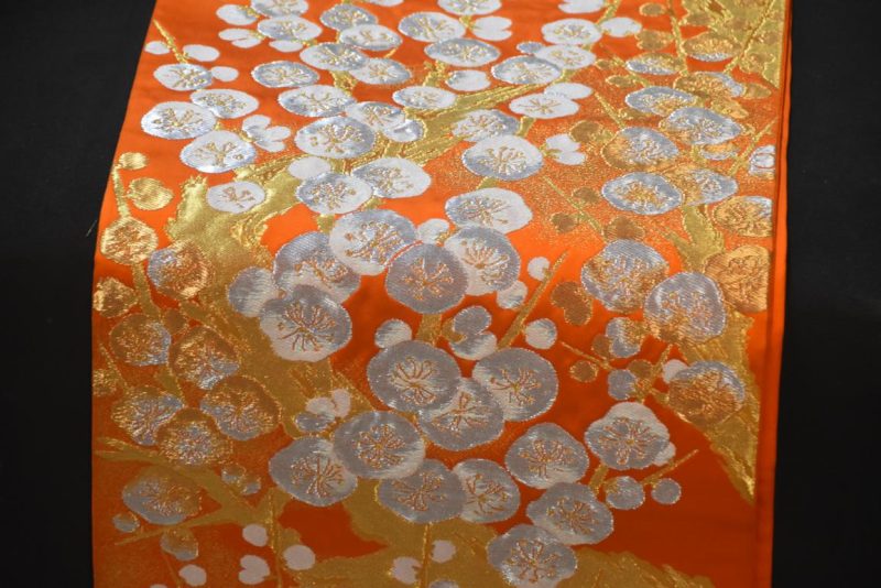 Fukuro Vintage Obi Table Runner with Cherry Blossoms Length:4000mm - Image 3