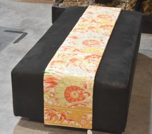 Vintage Maru Obi Sash Table Runner with Wave Design Length:4000mm