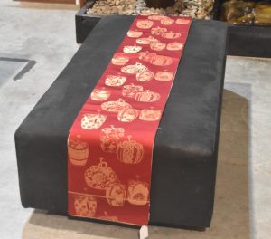 Vintage Tea Ceremony Obi decorated with Tea Caddies (Natsume) Length:4000mm