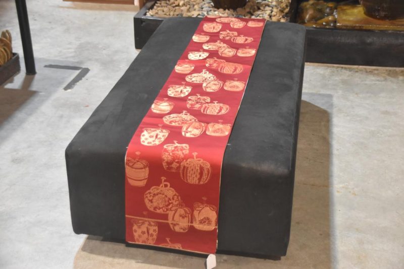 Vintage Tea Ceremony Obi decorated with Tea Caddies (Natsume) Length:4000mm