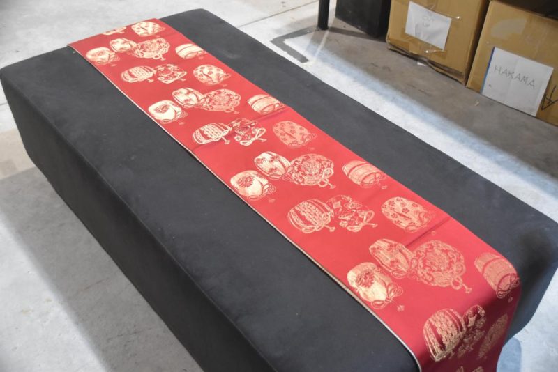 Vintage Tea Ceremony Obi decorated with Tea Caddies (Natsume) Length:4000mm - Image 4