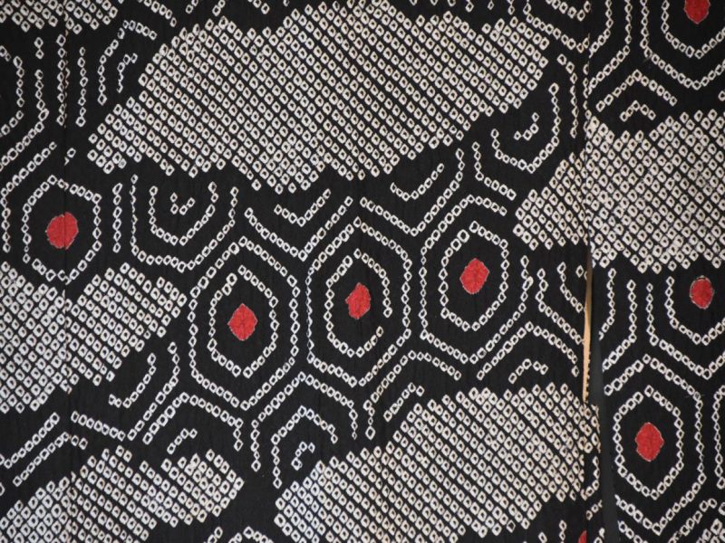 Japanese Vintage Silk Shibori Haori Jacket - Image 5