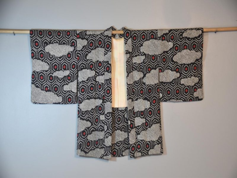 Japanese Vintage Silk Shibori Haori Jacket - Image 4