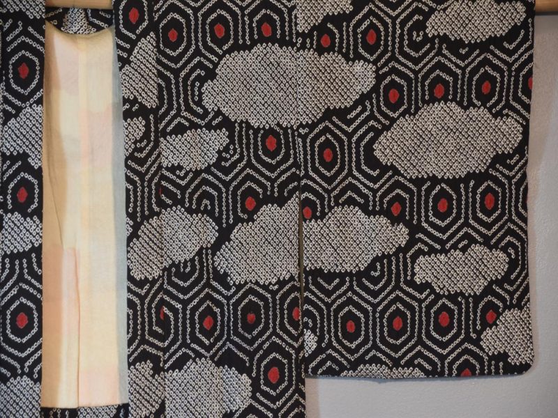 Japanese Vintage Silk Shibori Haori Jacket - Image 3