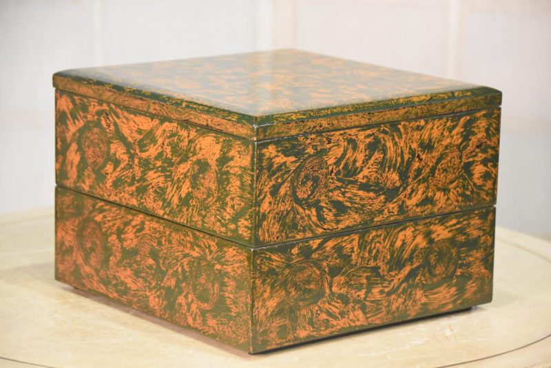 Japanese Wakasa Lacquer Jubako Stacking Lidded Box Width:245mm - Image 8
