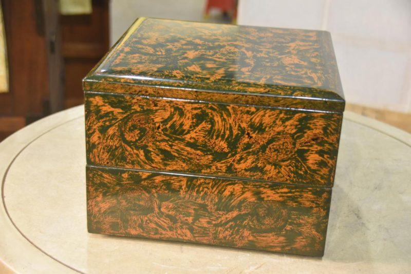 Japanese Wakasa Lacquer Jubako Stacking Lidded Box Width:245mm - Image 7