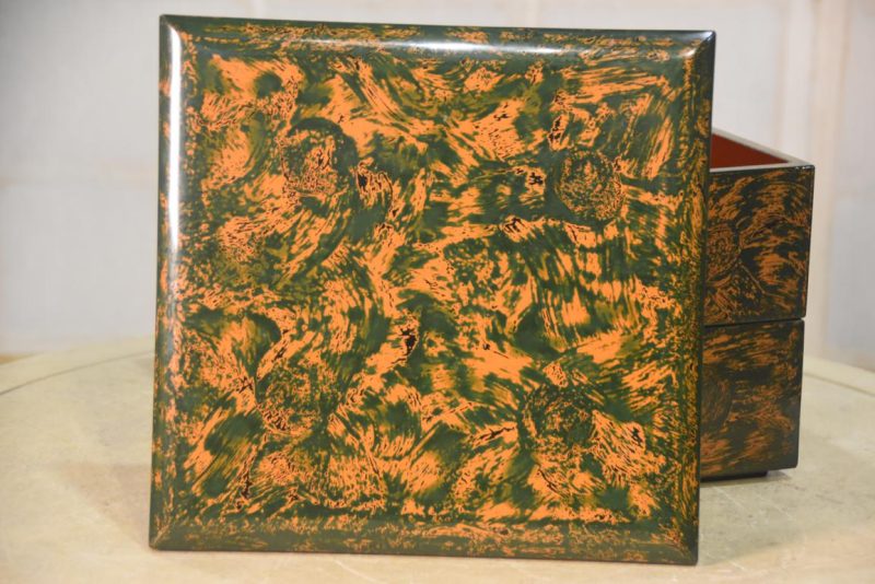 Japanese Wakasa Lacquer Jubako Stacking Lidded Box Width:245mm - Image 6