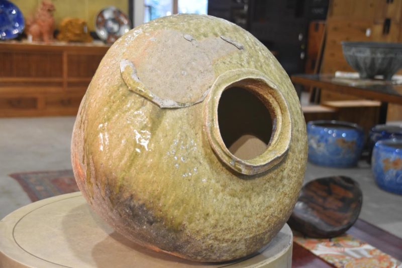 Shigaraki Wood Fired Tsubo Vase Width:470mm - Image 12