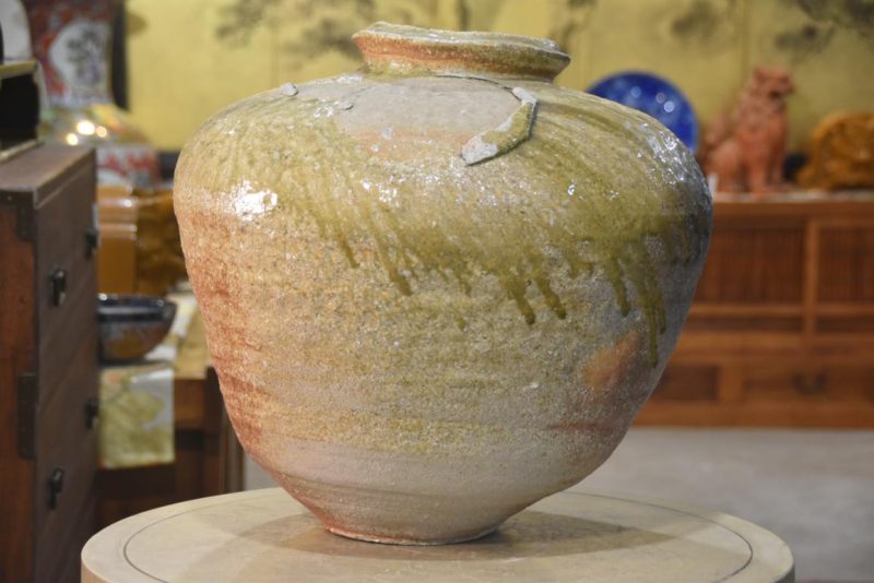 Shigaraki Wood Fired Tsubo Vase Width:470mm - Image 10