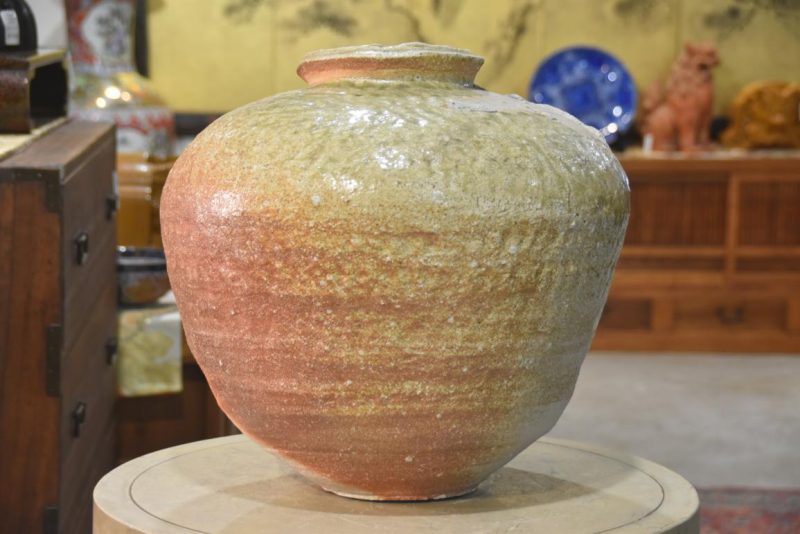 Shigaraki Wood Fired Tsubo Vase Width:470mm - Image 9