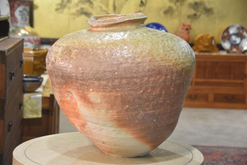 Shigaraki Wood Fired Tsubo Vase Width:470mm - Image 8