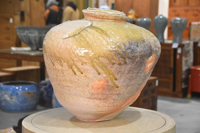 Shigaraki Wood Fired Tsubo Vase Width:470mm