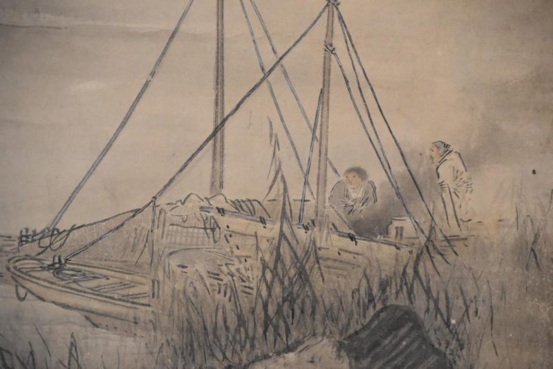 Large Japanese Sumi-E Ink Brush Landscape Scroll Width:1300mm - Image 7