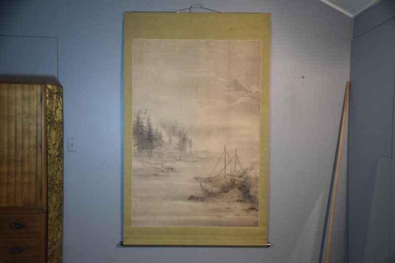 Large Japanese Sumi-E Ink Brush Landscape Scroll Width:1300mm - Image 2