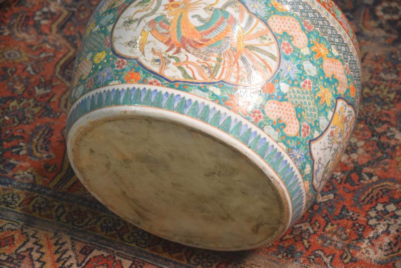 Coloured Imari Hibachi Urn Width:445mm - Image 7