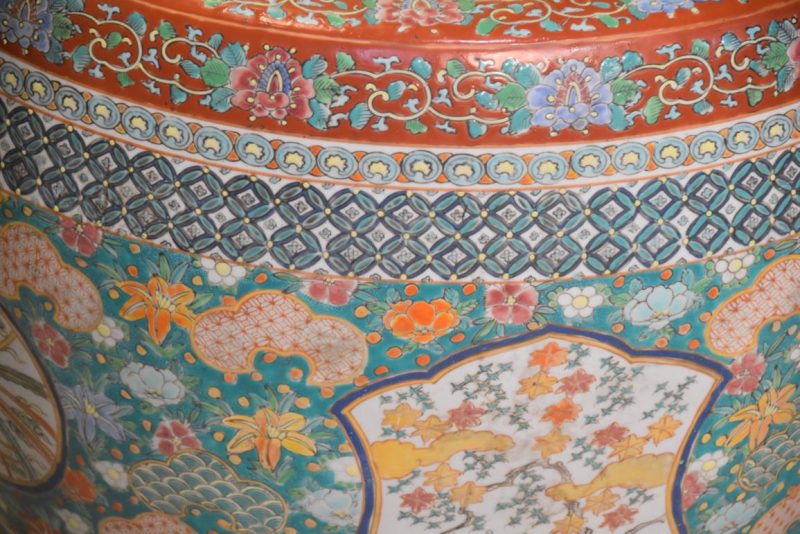 Coloured Imari Hibachi Urn Width:445mm - Image 4