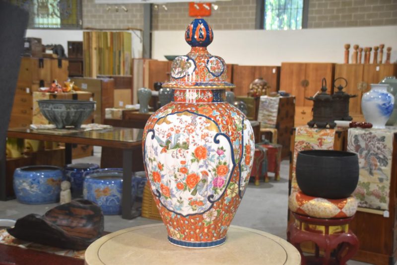 Large Imari Lidded Urn Height:660mm