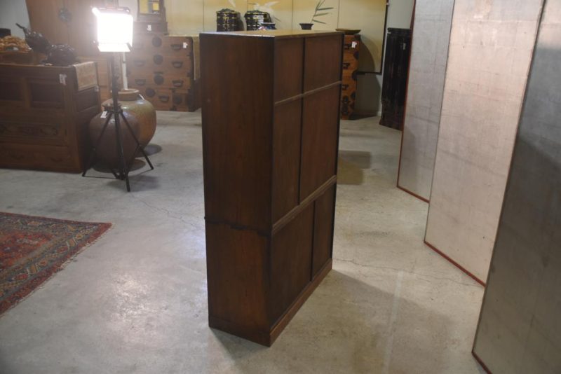 Vintage Burled Mulberry Chadansu Tea Utensil Chest (2 Sections) Width:780mm - Image 11