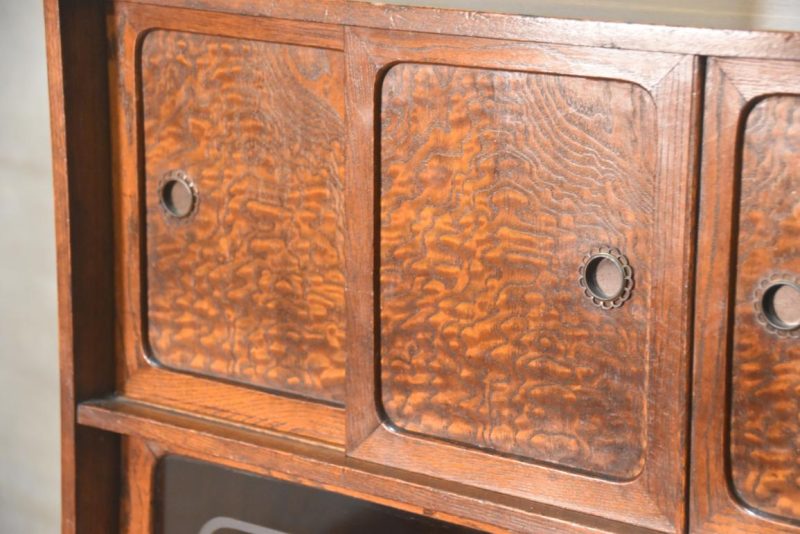 Vintage Burled Mulberry Chadansu Tea Utensil Chest (2 Sections) Width:780mm - Image 6