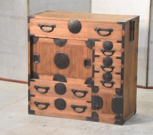 Meiji Period Tokyo Region Merchant Chest Width:785mm