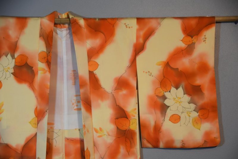 Yellow Vintage Silk Haori - Image 4