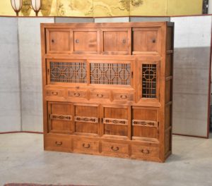 Antique Japanese Mizuya Dansu Kitchen Chest  Width:1580mm