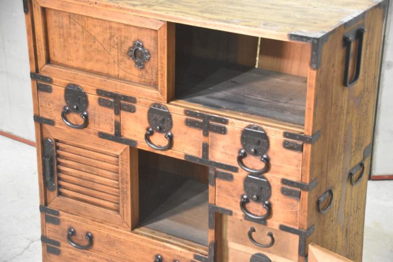 Antique Tokyo Merchant Chest Choba Dansu Width:805mm - Image 8