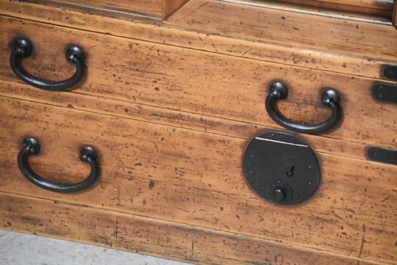 Antique Tokyo Merchant Chest Choba Dansu Width:805mm - Image 11