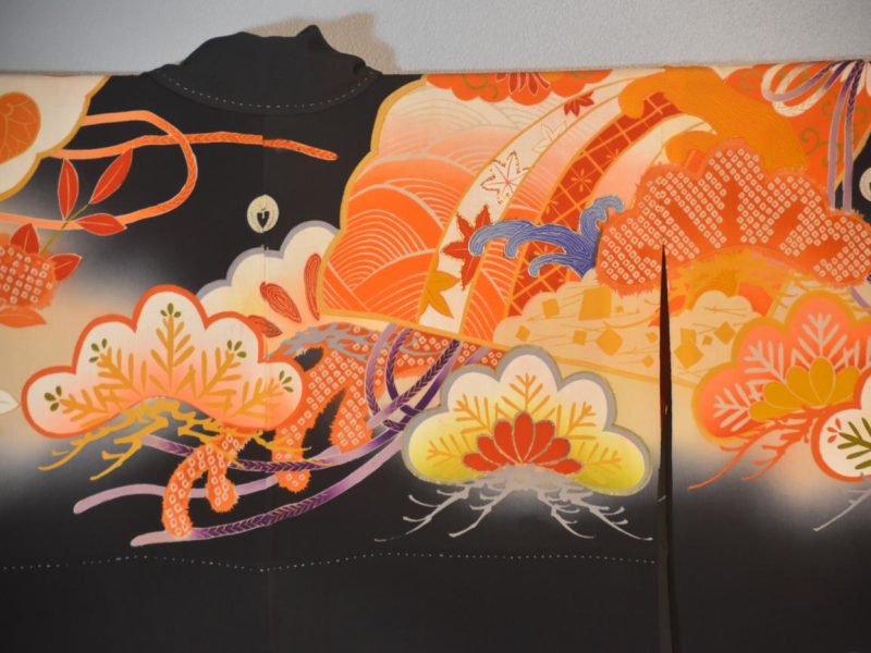 Japanese Silk Furisode Kimono - Image 9
