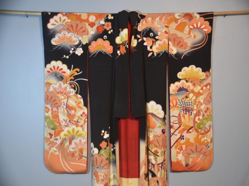 Japanese Silk Furisode Kimono - Image 4
