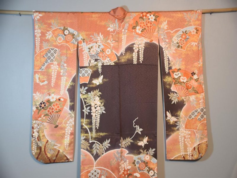 Japanese Silk Furisode Kimono - Image 6