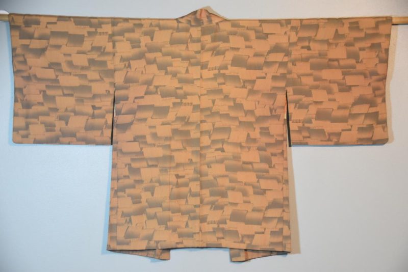 Japanese Roof Design Vintage Silk Haori Jacket - Image 3