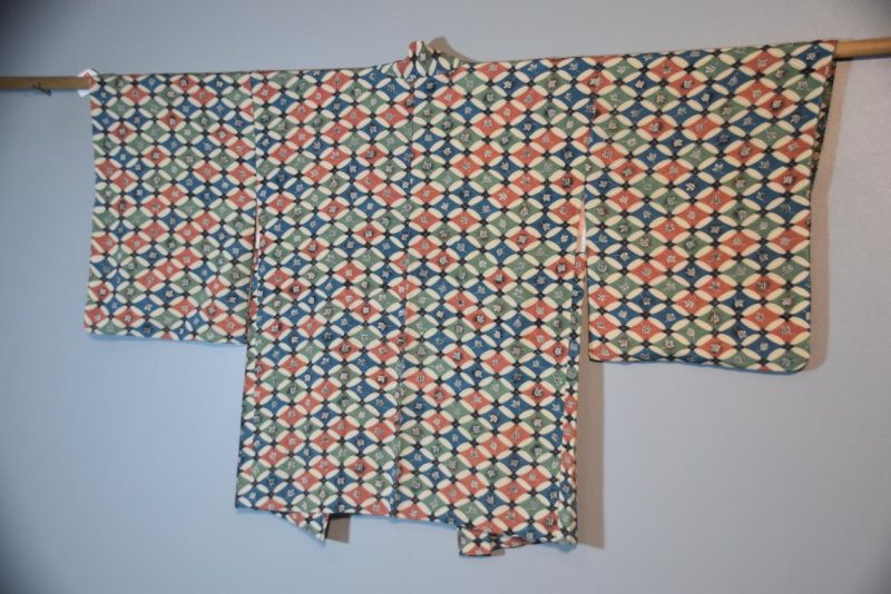 Multi Coloured Vintage Silk Haori Jacket - Image 5
