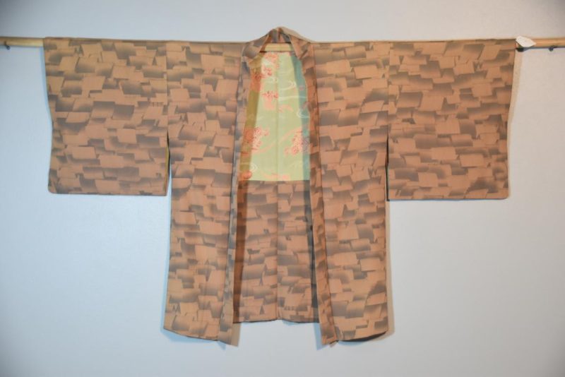 Japanese Roof Design Vintage Silk Haori Jacket - Image 6