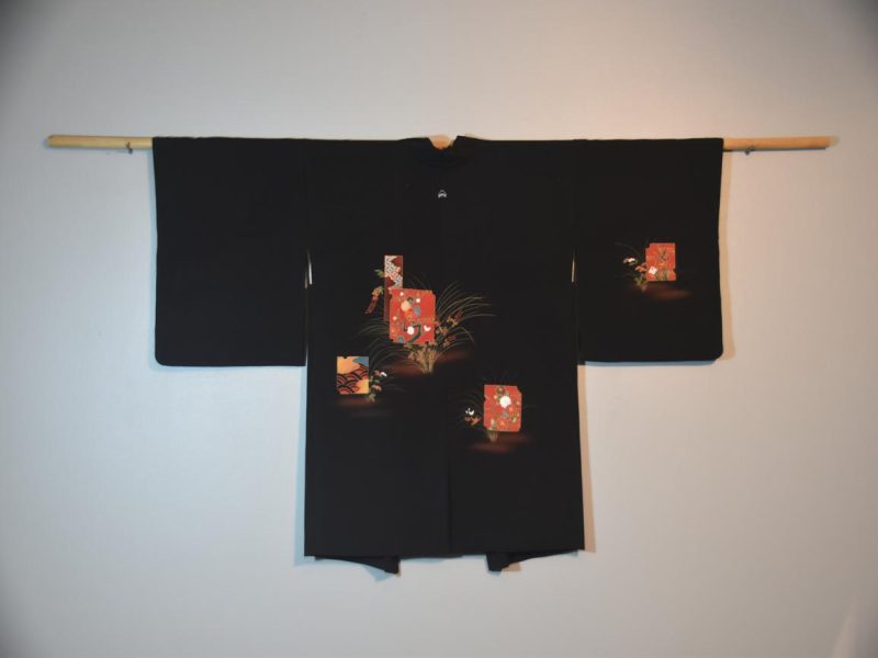 Motifs on a Silk Vintage Haori